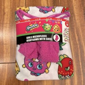 NWT Shopkin’s Night gown with socks